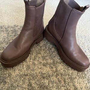 Women's Brown Leather Ankle Boots